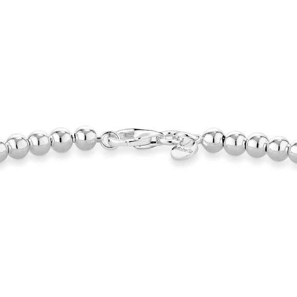 925 Sterling Silver Italian Handmade 4mm Bead Ball Strand Chain Bracelet for Wom - Picture 2 of 6